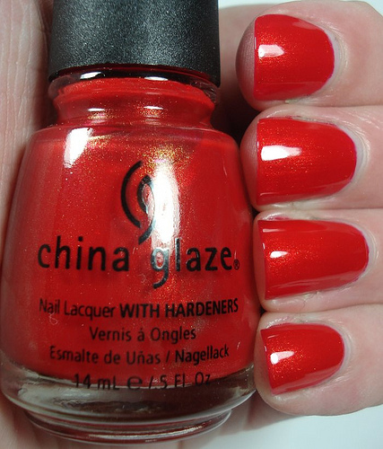 Nail polish swatch / manicure of shade China Glaze Pin Prick