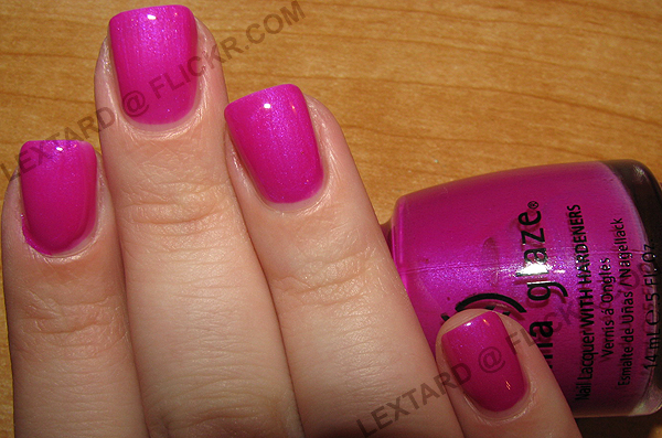 Nail polish swatch / manicure of shade China Glaze Purple Panic