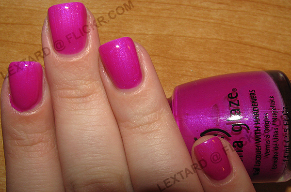Nail polish swatch / manicure of shade China Glaze Purple Panic
