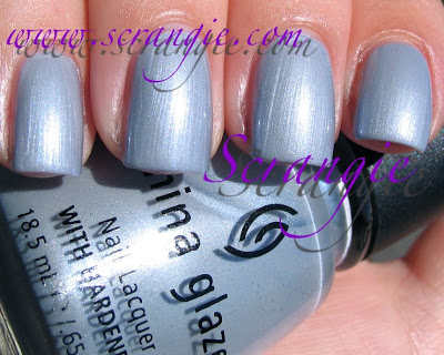 Nail polish swatch / manicure of shade China Glaze Purple Rain