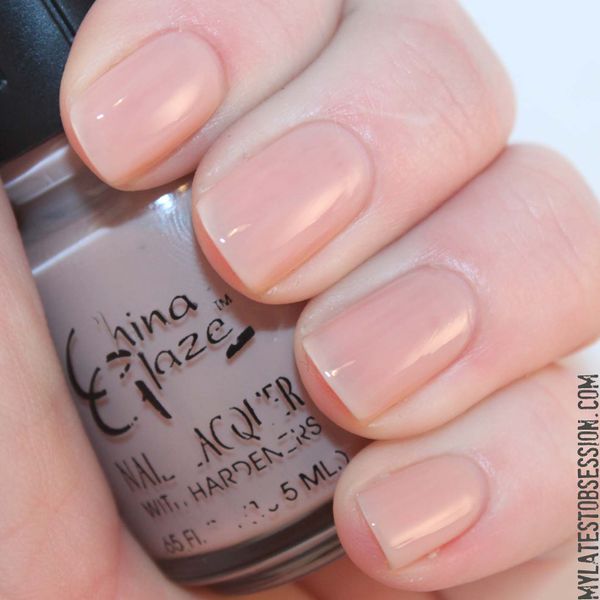 Nail polish swatch / manicure of shade China Glaze Rainy Days