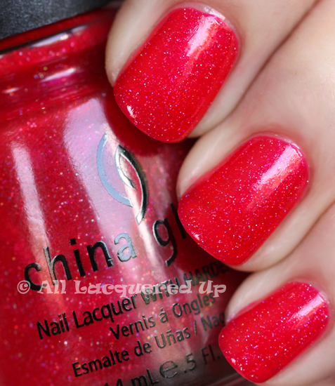 Nail polish swatch / manicure of shade China Glaze Rapture