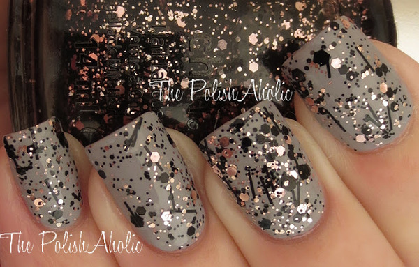 Nail polish swatch / manicure of shade China Glaze Razzle Me, Dazzle Me