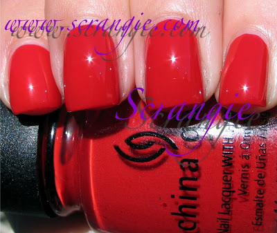 Nail polish swatch / manicure of shade China Glaze Revolution