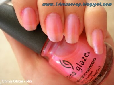 Nail polish swatch / manicure of shade China Glaze Rio
