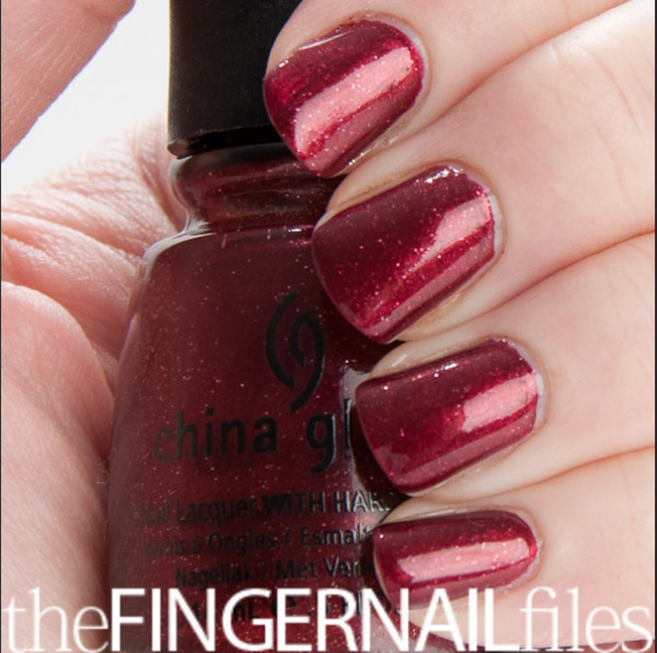 Nail polish swatch / manicure of shade China Glaze Riveter Rouge
