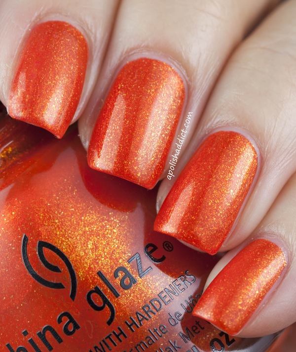 Nail polish swatch / manicure of shade China Glaze Riveting