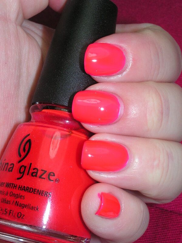 Nail polish swatch / manicure of shade China Glaze Rose Among Thorns