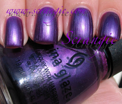 Nail polish swatch / manicure of shade China Glaze Royal Tease