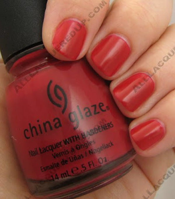 Nail polish swatch / manicure of shade China Glaze Sacred Heart