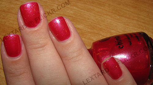 Nail polish swatch / manicure of shade China Glaze Sass in a Glass