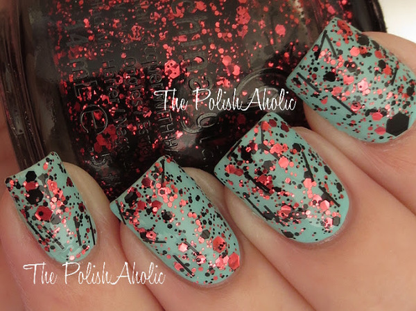 Nail polish swatch / manicure of shade China Glaze Scattered and Tattered