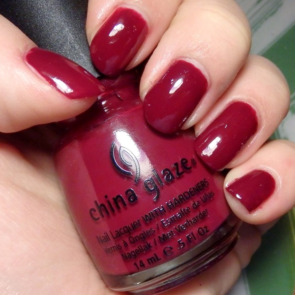 Nail polish swatch / manicure of shade China Glaze Seduce Me