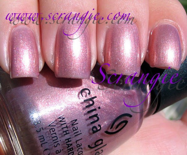 Nail polish swatch / manicure of shade China Glaze Sex on the Beach