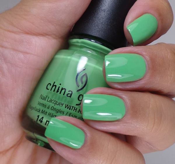 Nail polish swatch / manicure of shade China Glaze Shore Enuff