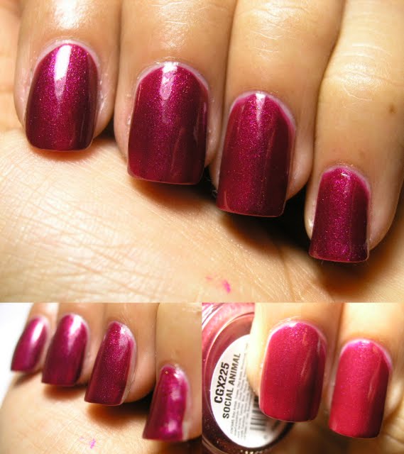 Nail polish swatch / manicure of shade China Glaze Social Animal