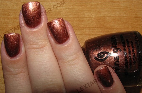 Nail polish swatch / manicure of shade China Glaze Soft Sienna Silks
