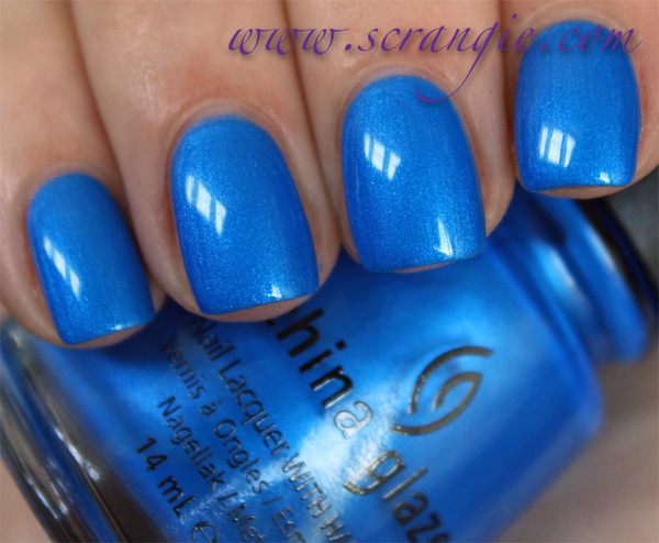 Nail polish swatch / manicure of shade China Glaze Splish Splash