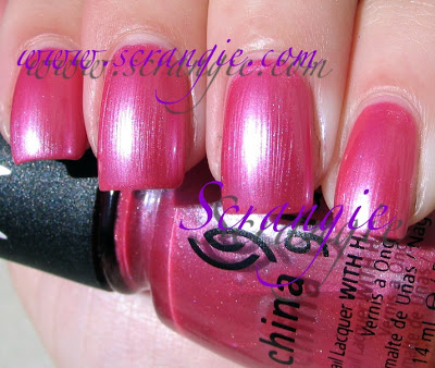 Nail polish swatch / manicure of shade China Glaze St. Martini