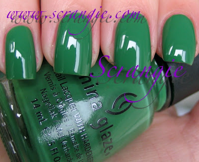 Nail polish swatch / manicure of shade China Glaze Starboard