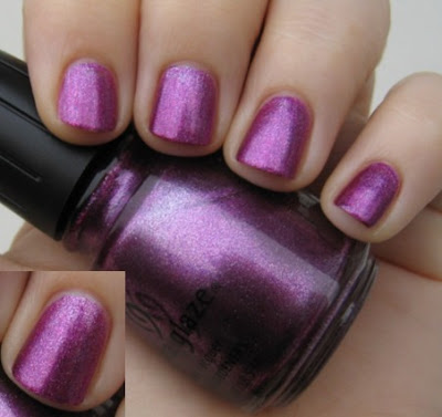 Nail polish swatch / manicure of shade China Glaze Steppin' Out