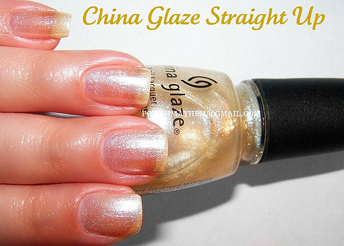 Nail polish swatch / manicure of shade China Glaze Straight Up