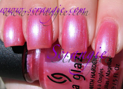 Nail polish swatch / manicure of shade China Glaze Summer Rain