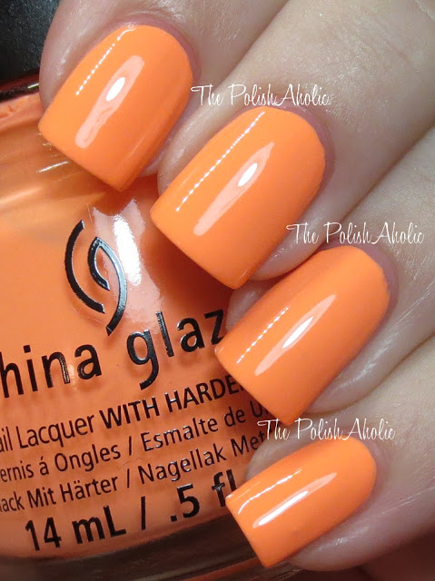 Nail polish swatch / manicure of shade China Glaze Sun of a Peach