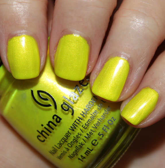 Nail polish swatch / manicure of shade China Glaze Sun-Kissed