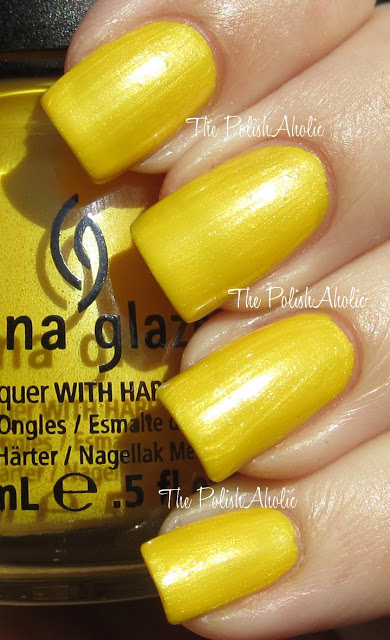 Nail polish swatch / manicure of shade China Glaze Sunshine Pop