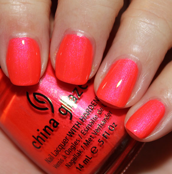 Nail polish swatch / manicure of shade China Glaze Surfin' for Boys