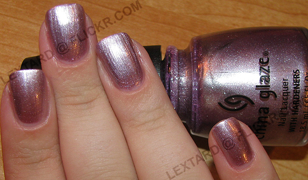 Nail polish swatch / manicure of shade China Glaze Tantalizing Toes