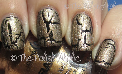 Nail polish swatch / manicure of shade China Glaze Tarnished Gold