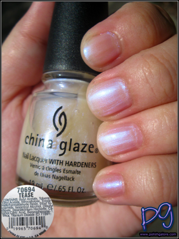 Nail polish swatch / manicure of shade China Glaze Tease