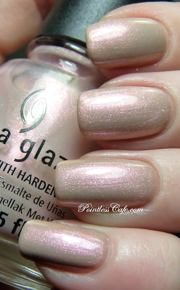 Nail polish swatch / manicure of shade China Glaze Temptation Carnation