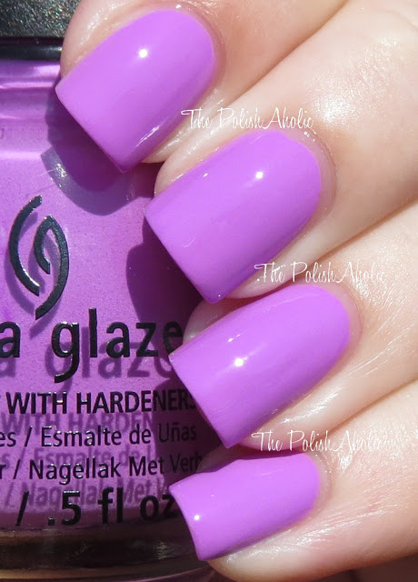 Nail polish swatch / manicure of shade China Glaze That's Shore Bright