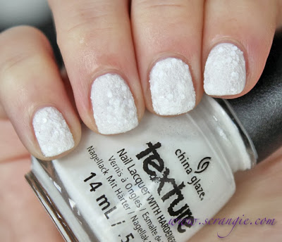 Nail polish swatch / manicure of shade China Glaze There's Snow One Like You