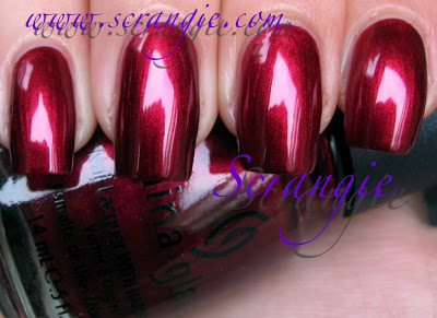 Nail polish swatch / manicure of shade China Glaze Thunderbird