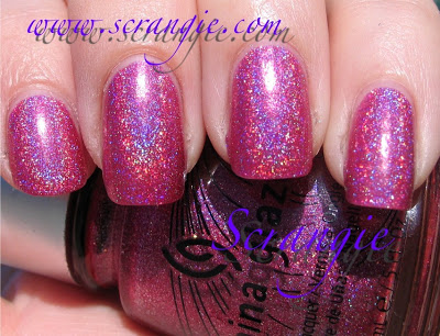 Nail polish swatch / manicure of shade China Glaze Tickle My Triangle