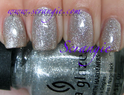 Nail polish swatch / manicure of shade China Glaze Tinsel