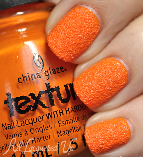 Nail polish swatch / manicure of shade China Glaze Toe-tally Textured