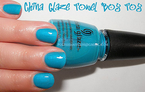 Nail polish swatch / manicure of shade China Glaze Towel Boy Toy