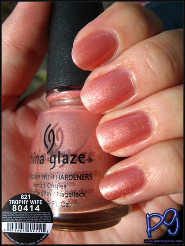 Nail polish swatch / manicure of shade China Glaze Trophy Wife