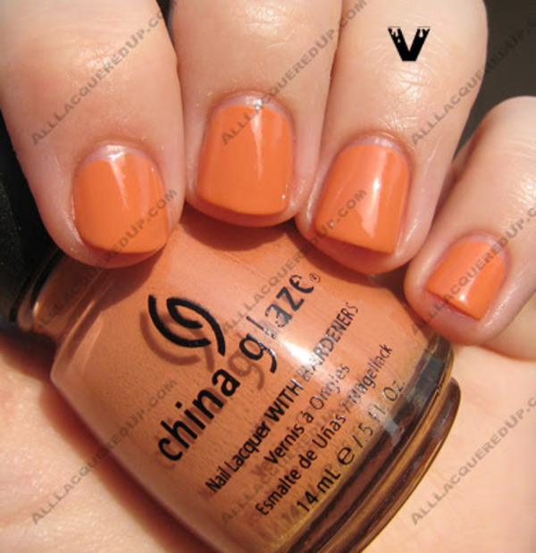 Nail polish swatch / manicure of shade China Glaze V