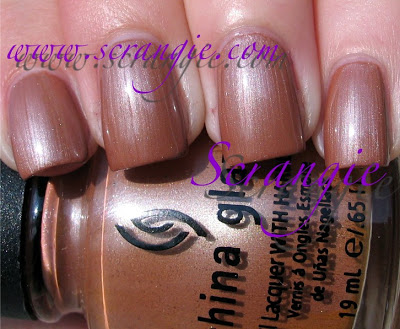 Nail polish swatch / manicure of shade China Glaze Venti Triple Shot Latte