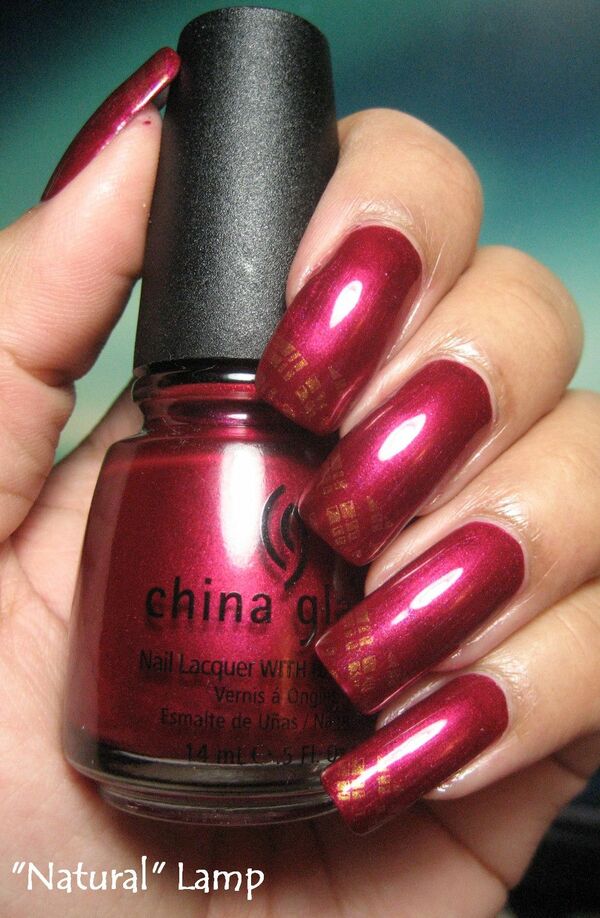 Nail polish swatch / manicure of shade China Glaze Vertical Rush