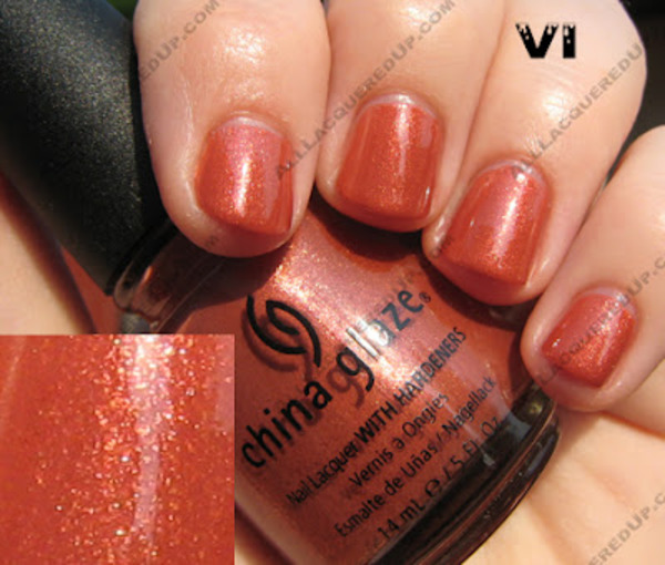 Nail polish swatch / manicure of shade China Glaze VI
