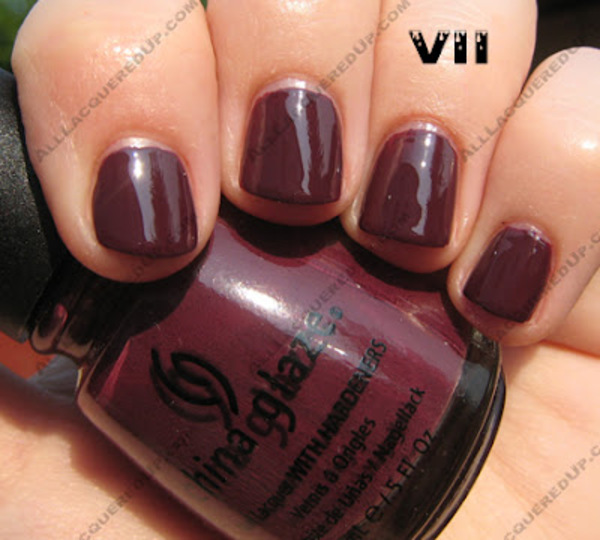 Nail polish swatch / manicure of shade China Glaze VII
