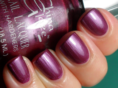 Nail polish swatch / manicure of shade China Glaze Violet Hush