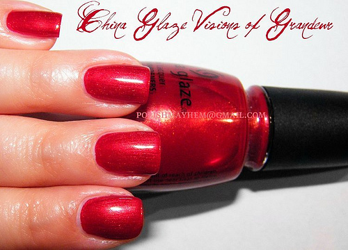Nail polish swatch / manicure of shade China Glaze Visions of Grandeur